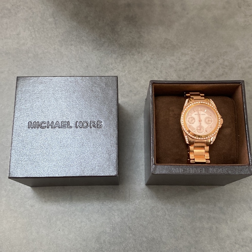 Michael Kors rose gold stainless Blair watch